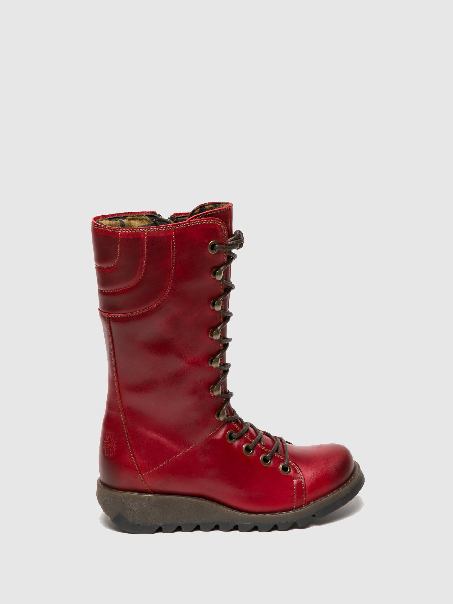 Fly London Red Lace-up Boots